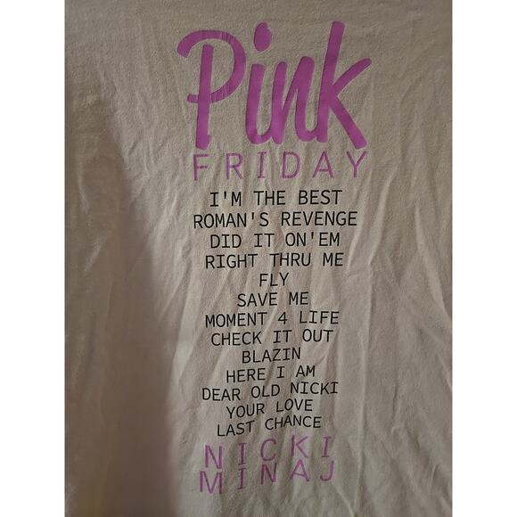 Ladies PINK FRIDAY NICKI MINAJ Pink Tshirt XXL - Picture 4 of 5